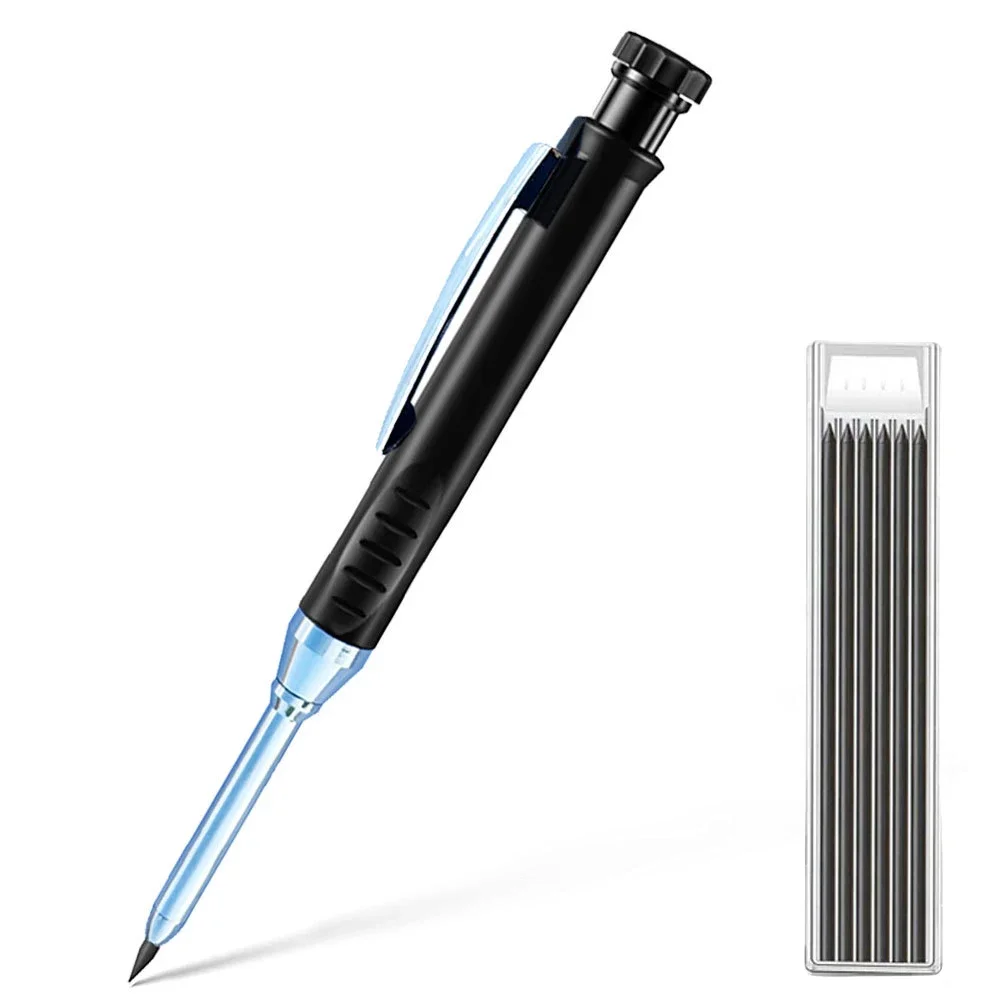 crayon mécanique noir avec grip bleu