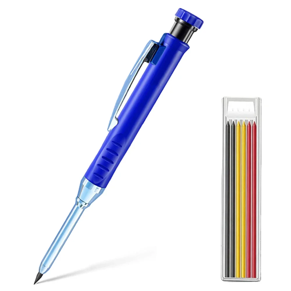 crayon mécanique bleu avec taille-crayon