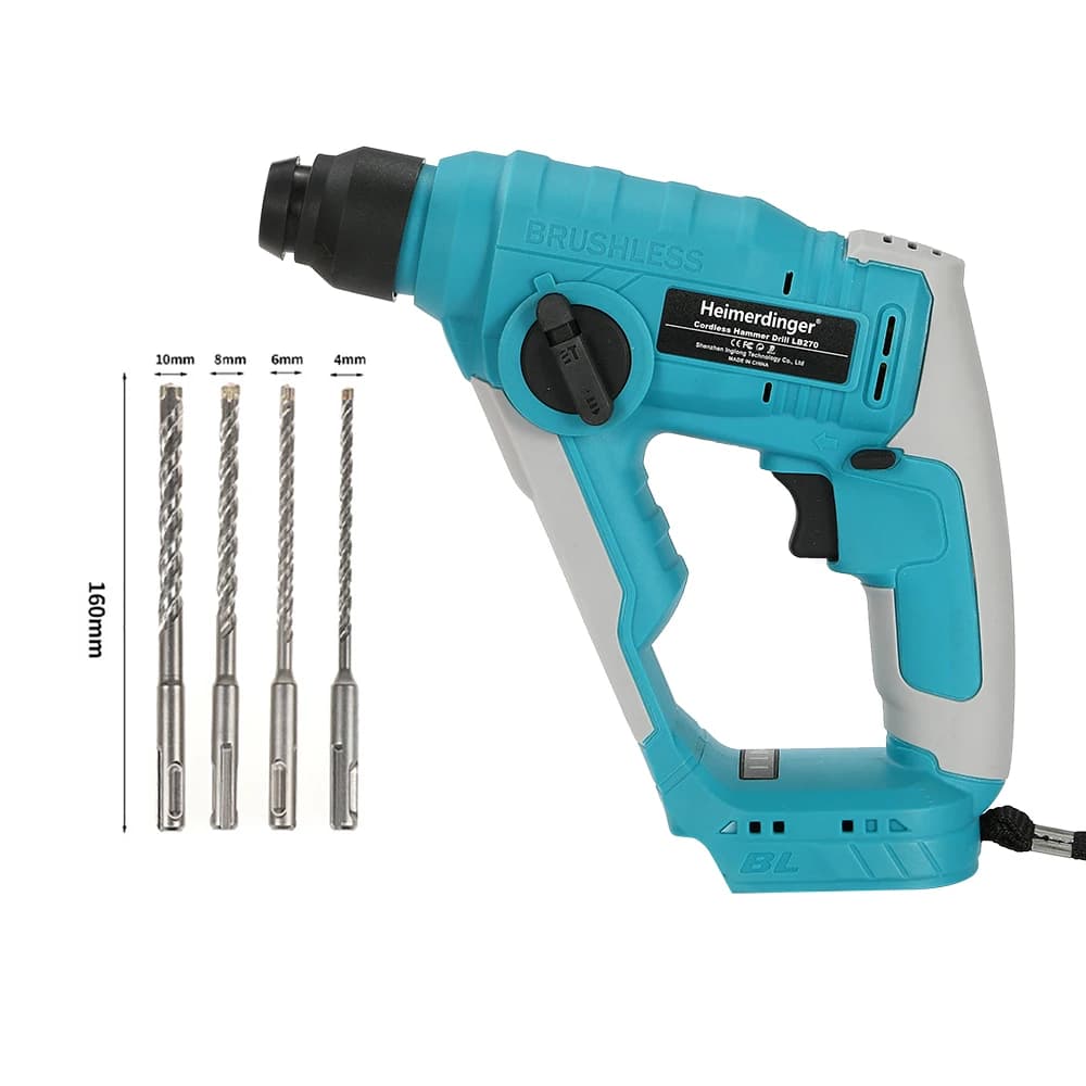 perceuse électrique bleue avec foret
