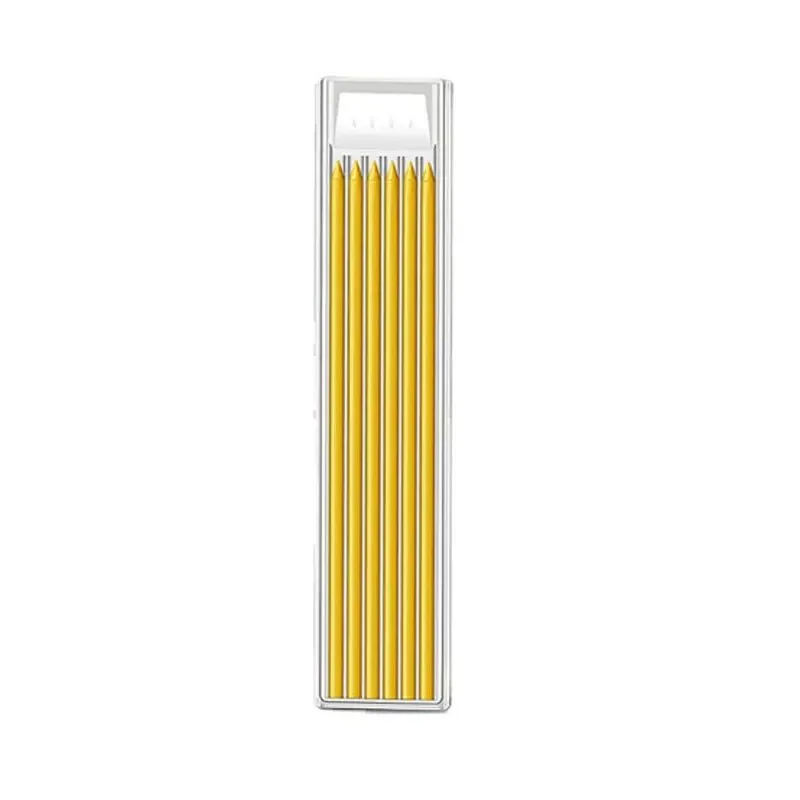 boîte de rangement transparente pour crayons jaunes