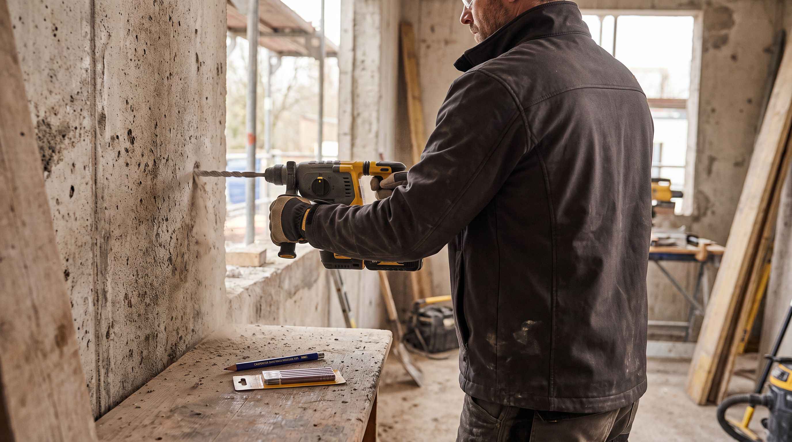 Perçage béton au perforateur SDS-Plus